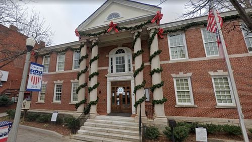 Decatur City Hall from December 2020.