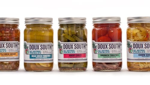 The pickles that started it all. These are the five varieties that launched the Doux South brand. (Photo credit: Chris Levre)