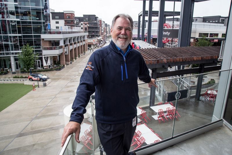 President and CEO of Braves Development Co Mike Plant talks about the ongoing development of The Battery Atlanta. STEVE SCHAEFER / SPECIAL TO THE AJC