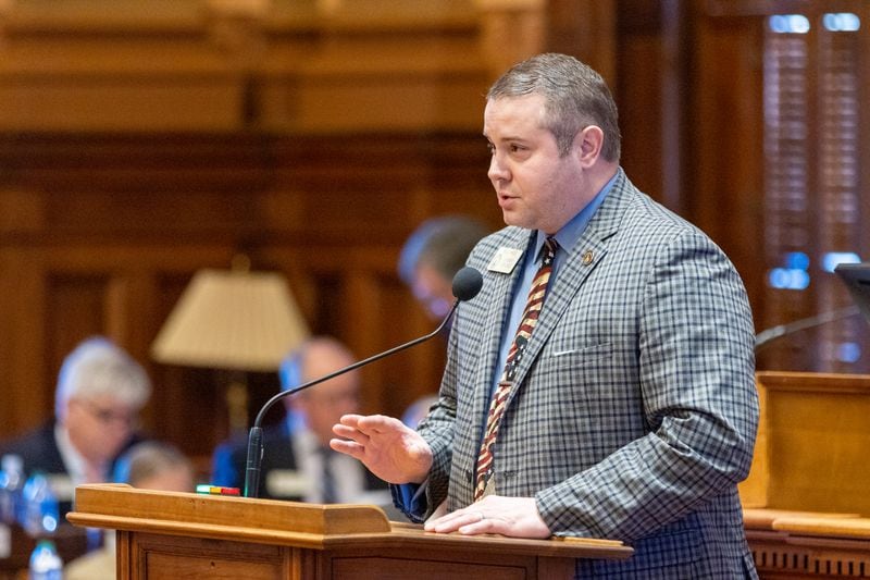 Georgia Rep. Will Wade, R-Dawsonville, is sponsoring a bill that he says will promote school safety. (Arvin Temkar/The Atlanta Journal-Constitution)