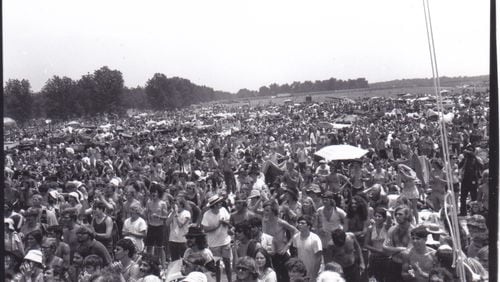 A partial shot of the crowd at the Atlanta Pop Festival in 1970 in Byron, Ga. Photo: Bill Fibben