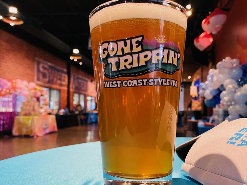 SweetWater's new Gone Trippin' is an assertively hopped West Coast-style IPA. 
(Bob Townsend for the Atlanta Journal-Constitution)