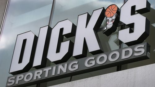 Dick's Sporting Goods (DKS) stock price surged by as much as 27 percent after it reported stronger than expected quarterly sales and profit after it stopped selling assault-style rifles in the aftermath of the Parkland school shooting.