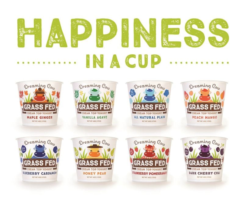  Dreaming Cow cup-set yogurt comes plain and in seven flavors. /Dreaming Cow