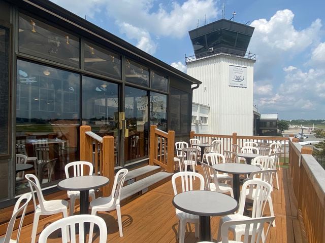View of Peachtree DeKalb Airport from the Downwind patio