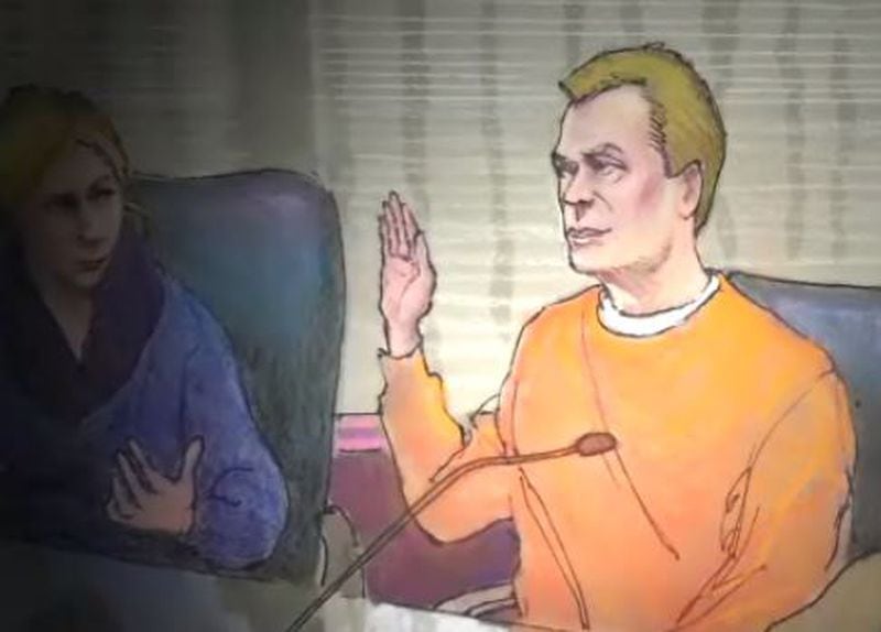 An illustration of Mark Vartanyan in federal court Tuesday in Atlanta (Credit: Channel 2 Action News)
