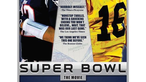 Here's a detail from a special full-page poster included in Sunday's editions of the AJC.  Because a production as mammoth as the Super Bowl deserves its own movie poster. (AJCePaper)