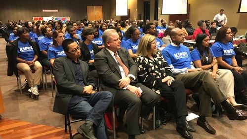 More than 50 supporters of KIPP Metro Atlanta Collaborative Inc.  attended a December, 2017, meeting of the  Atlanta Board of Education to show support for the charter school operator's request to increase its enrollment cap. VANESSA McCRAY/AJC