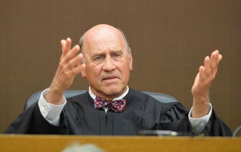 Fulton County Superior Court Judge Jerry Baxter re-sentenced three defendants today. (AJC photo)
