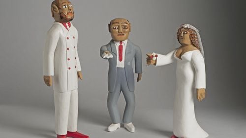 Sulton Rogers’ “Wedding” (1980) is part of “A Cut Above: Wood Sculpture From the Gordon W. Bailey Collection” at the High Museum. CONTRIBUTED BY HIGH MUSEUM OF ART