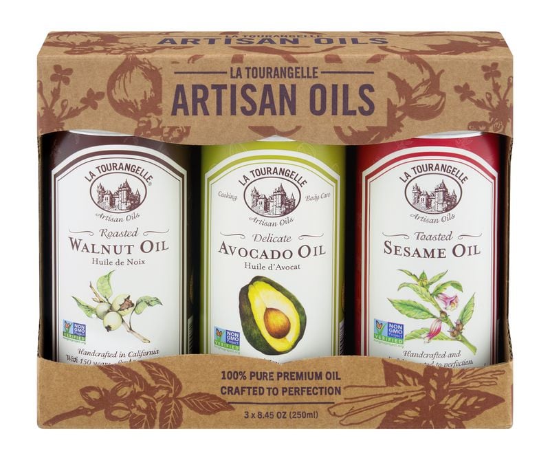 The La Tourangelle artistan oil set can be used for cooking or making products for the body.
(Courtesy of La Tourangelle)
