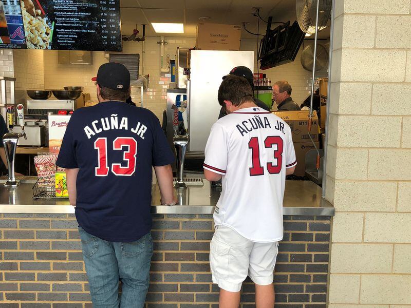 No question what the most popular Braves’ jersey is this weekend.