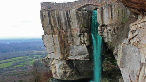 You're not seeing things. The iconic 100-foot waterfall at Rock City is going green for St. Patrick's Day. It's all part of the Shamrock City festival going on for the next two weekends at the attraction atop Lookout Mountain in the North Georgia.