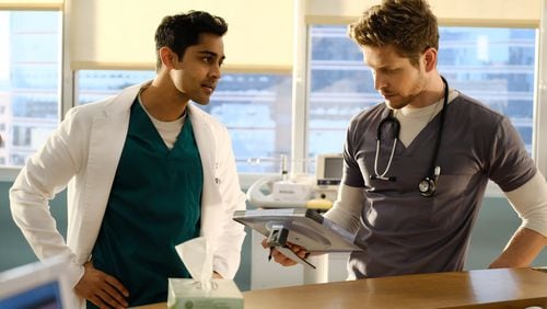 THE RESIDENT: L-R: Manish Dayal and Matt Czuchry in the "Total Eclipse of the Heart" season finale episode of THE RESIDENT airing Monday, May 14 (9:00-10:00 PM ET/PT) on FOX. ©2018 Fox Broadcasting Co. Cr: Guy D'Alema/FOX