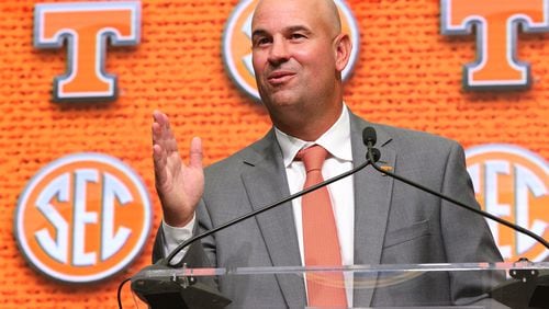 Tennessee  coach Jeremy Pruitt made his SEC Media Days debut Wednesday.