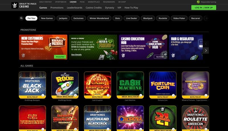 DraftKings Online Casino Real Money Casino Games