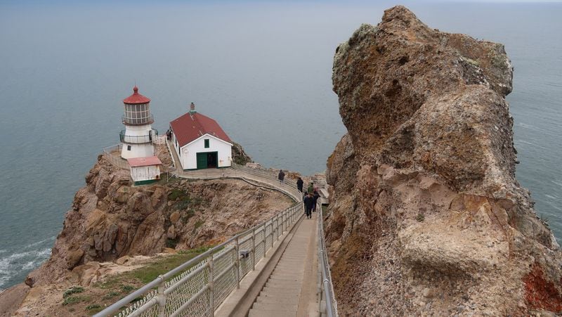 Visitors walk up and down the 308 steps to the Point Reyes Lighthouse at Point Reyes National Seashore in California. (Simon Peter Groebner/Minneapolis Star Tribune/TNS)