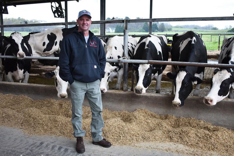 Scott Glover, a fourth-generation dairy farmer, started Glo-Crest Dairy with his wife, Jen, in 2000, and then expanded to open Mountain Fresh Creamery. Courtesy of Laura Williams