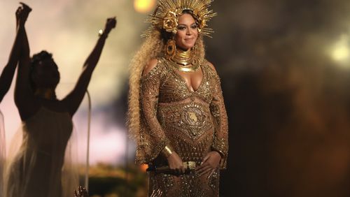 Pregnant Beyonce at the Grammy Awards. (Photo by Matt Sayles/Invision/AP, File)