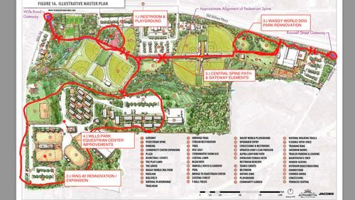 Alpharetta is moving ahead with plans for the design phase of the Wills Park Improvements and Wills Park Equestrian Center Improvements.  COURTESY CITY OF ALPHARETTA
