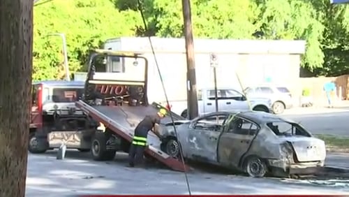 One person is dead following a vehicle fire near the Peachtree Battle Shopping Center.