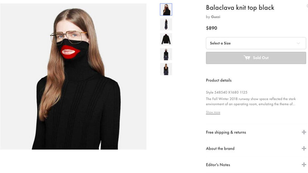Gucci removes turtleneck sweater from stores after blackface criticism