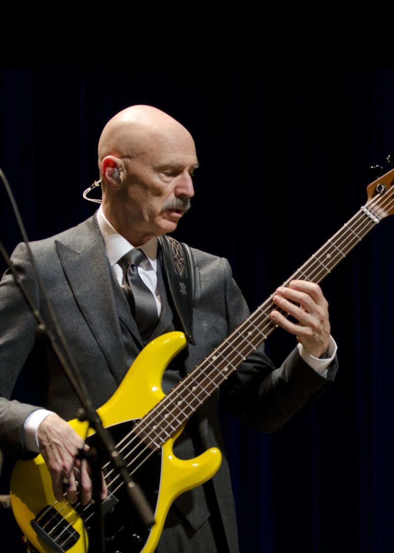 Tony Levin of King Crimson. The band will be the first to play the reopened Fox Theatre on July 27, heralding the return of live performances to the venerable Atlanta venue.