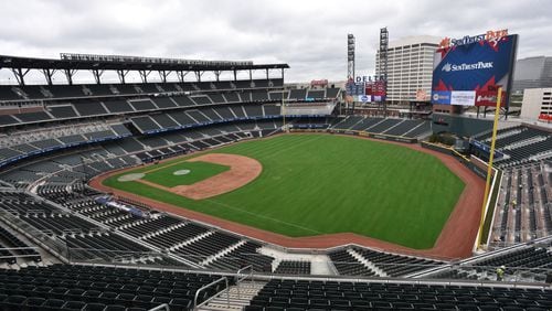 The first baseball game will be played at SunTrust Park on Friday night, a Braves-Yankees exhibition game. HYOSUB SHIN / HSHIN@AJC.COM
