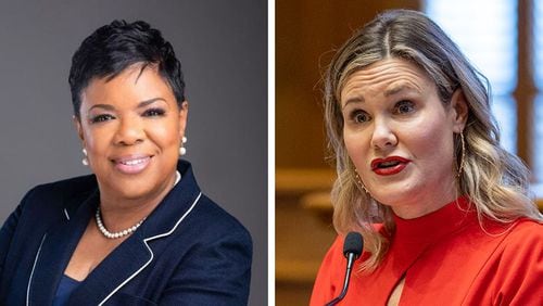 Former state Sen. Nadine Thomas, left, is running against state Sen. Elena Parent in the Democratic primary for Senate District 42.