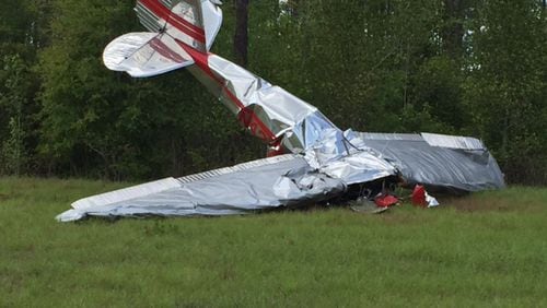 Four people were killed when a 1948 Cessna 170 crashed in Florida. (Credit: Williston Police Department)