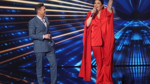 Nicolina Bozzo with Ryan Seacrest on "American Idol" May 8, 2022 during the top 7. (ABC/Raymond Liu)