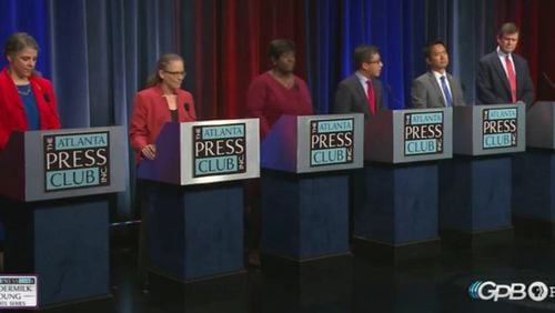 Democratic candidates for Georgia’s 7th Congressional District participated in an Atlanta Press Club debate on Georgia Public Broadcasting Tuesday.