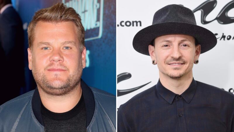 Late night talk show host James Corden won't be airing an episode of "Carpool Karaoke: The Series" with Linkin Park unless the family of  Chester Bennington, who sang in the band, approves. Bennington died of a suicide in July.