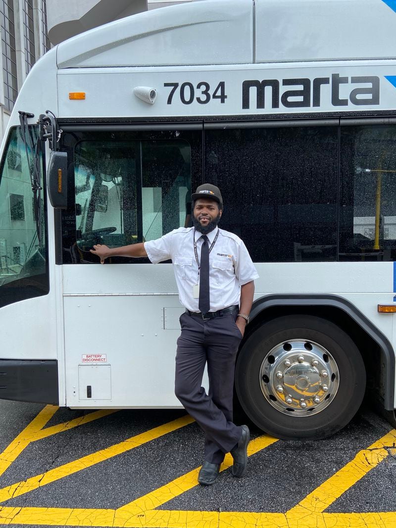 MARTA bus driver Michael Wall is one of 30 artists whose work is displayed on billboards throughout metro Atlanta. 
Courtesy of Danielle Simpson Wall