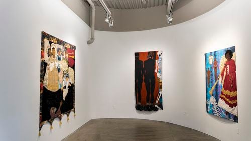 Dawn Williams Boyd's new show is shown at the Atlanta Contemporary and features these three works by the Atlanta artist: "Hark! The Herald Angels Sing, 2005"; "The Middle Passage, 2007"; "I Corinthians 15: 51 – 54, 2006." Contributed