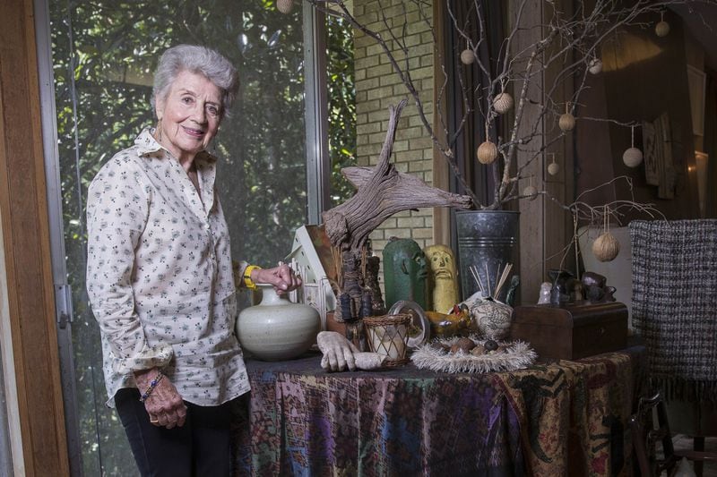 Photographer Lucinda Bunnen poses for a portrait at her Atlanta residence, which holds many sources of inspiration for her new book — “Gathered.” ALYSSA POINTER / ALYSSA.POINTER@AJC.COM