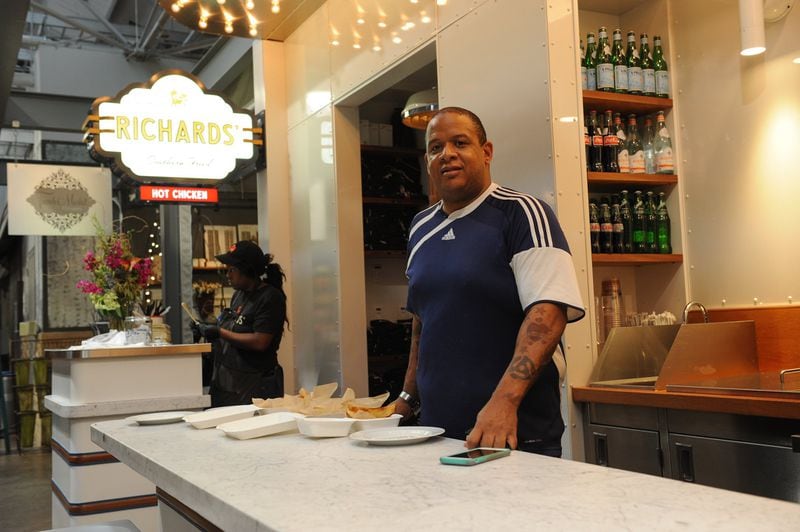 Chef Todd Richards at Richards' Southern Fried in Krog Street Market. (BECKY STEIN PHOTOGRAPHY)
