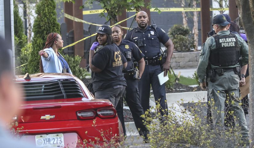Atlanta police investigate a fatal shooting at One Riverside West located at 2030 Main Street in northwest Atlanta. 