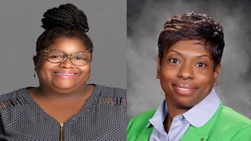 Shanté Bates (left) is the new principal of Conley Hills Elementary School. Takisha Benning (right) is the new principal of Barnwell Elementary School. The Fulton County school board approved the appointments at an Aug. 11 meeting. (Courtesy of Fulton County Schools)