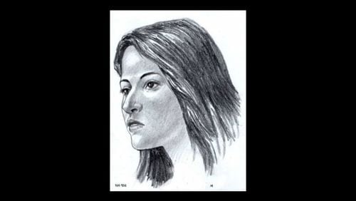 This is a sketch police have released of a woman whose skeletal remains were found along I-985. They are trying to identify her. (Credit: Gwinnett County Police Department)
