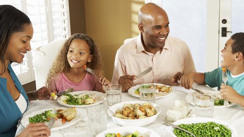 Kids and parents can practice healthy eating habits together.