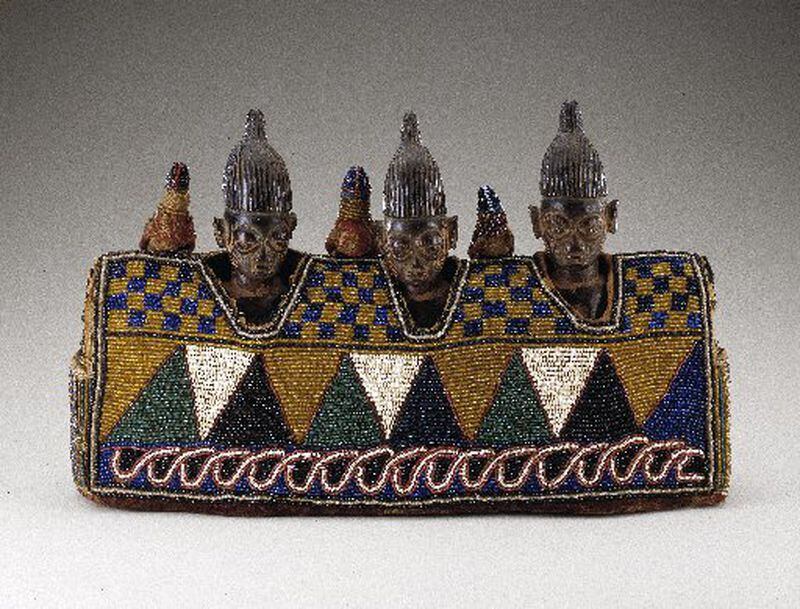 Female figures from the Yoruba people of Nigeria (early to mid-20th century) are included in the Carlos Museum exhibit "African Cosmos: Stellar Arts," opening Saturday.