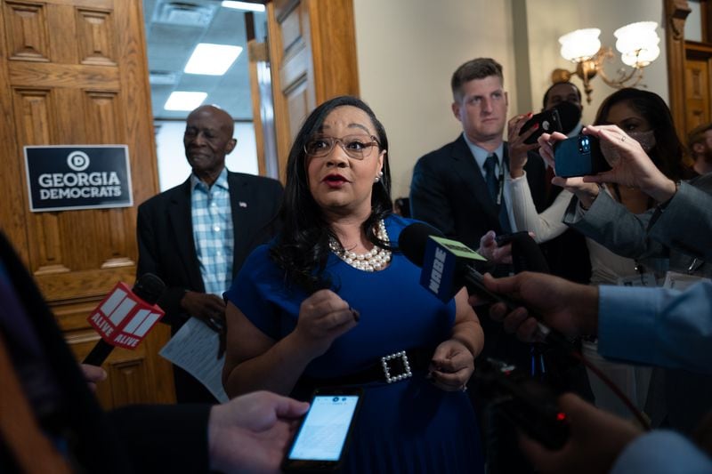 U.S. Rep. Nikema Williams, the chair of Georgia's Democratic Party, said she expects the party to field candidates in down-ballot races that have often been ignored in the past. “We have to make sure that we are engaging our base all across the state,” she said. (Ben Gray for The Atlanta Journal-Constitution)