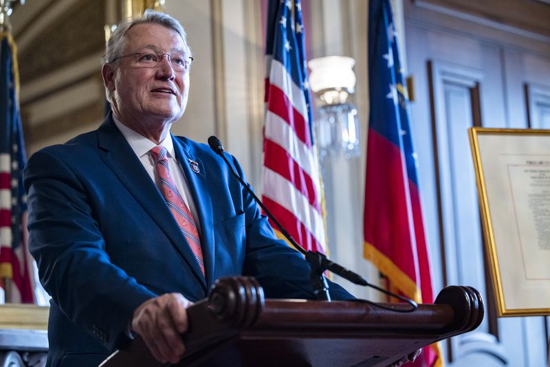 U.S. Rep. Rick Allen, R-Augusta, failed to report dozens of stock trades over the past several years, a violation of ethics rules that makes him the latest member of Congress whose financial transactions have drawn scrutiny. (Nathan Posner for the Atlanta Journal-Constitution)