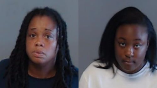 Autumn Coney (left) and Bernetta Glover were arrested this week amid allegations the day care workers abused a 3-year-old boy at Clarkston First Baptist Academy.