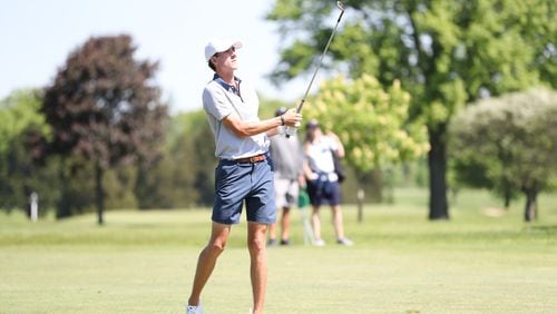 Georgia Tech golfer Ross Steelman shot a 4-under 67 in the second round of the NCAA regional in Columbus, Ohio, May 17, 2022. (Ricky Bassman/Georgia Tech Athletics)