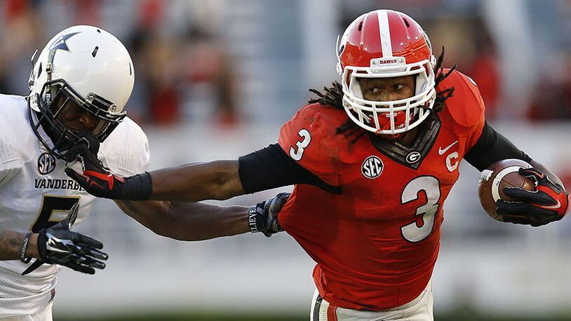 Georgia running back Todd Gurley had 773 rushing yards and eight touchdowns in five games this season.