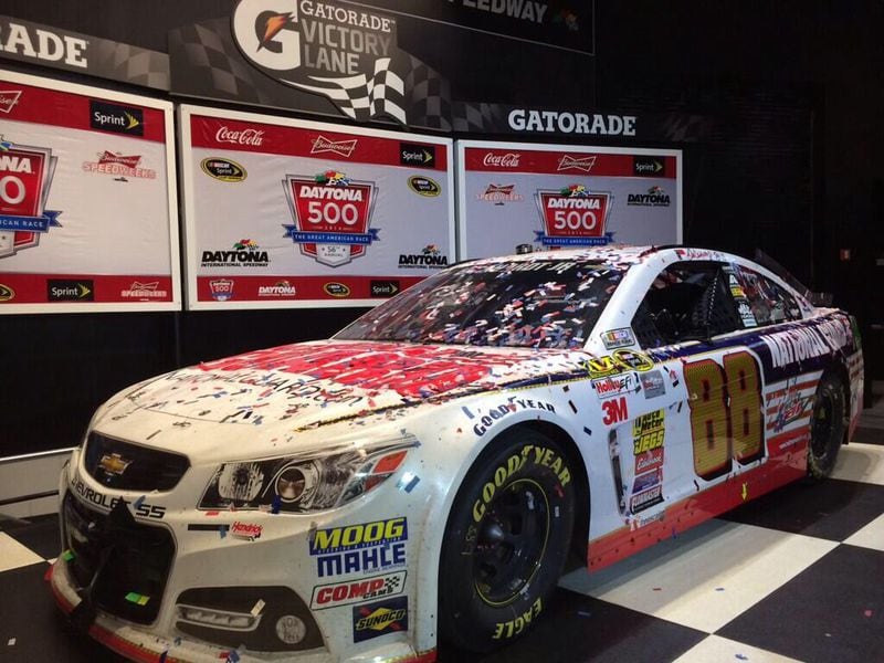 Feb 24, 2014 - No. 88 National Guard Hendrick Motorsports Chevrolet inside the Daytona International Speedway Ticket and Tours Building. The car will be part of the Daytona International Speedway tours program and will be returned to the team at the 2015 DAYTONA 500.