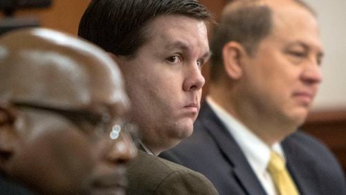 Justin Ross Harris listens to jury selection during his murder trial at the Glynn County Courthouse in Brunswick, Ga., Monday, Oct. 3, 2016. (AJC Photo/Stephen B. Morton)