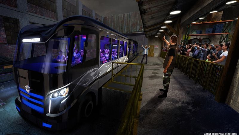 A rendering of the new Fast &amp; Furious -- Supercharged ride that will open in 2018. (Universal Orlando Resort)